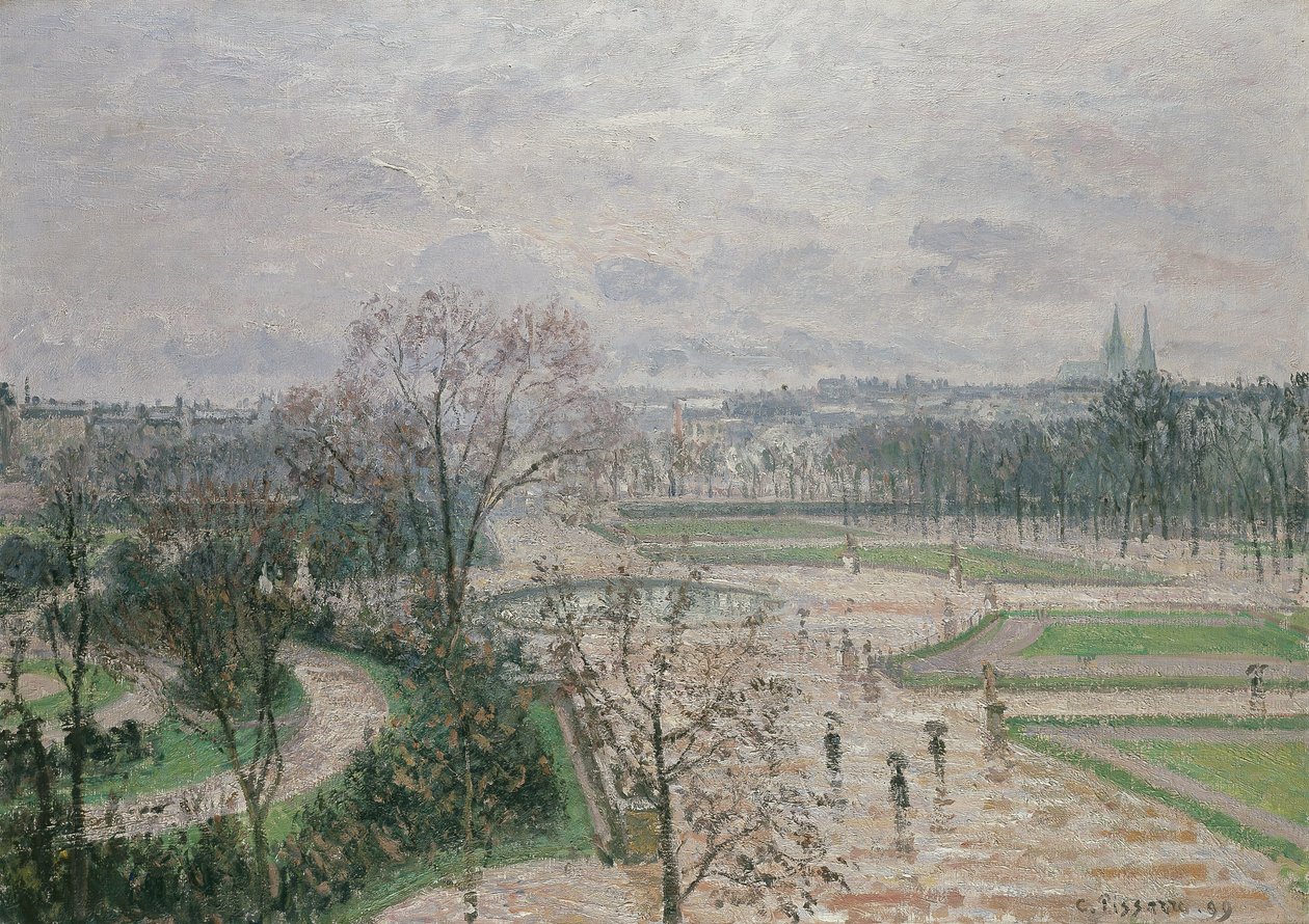 Der Garten der Tuilerien bei Regenwetter, 1899 von Camille Jacob Pissarro