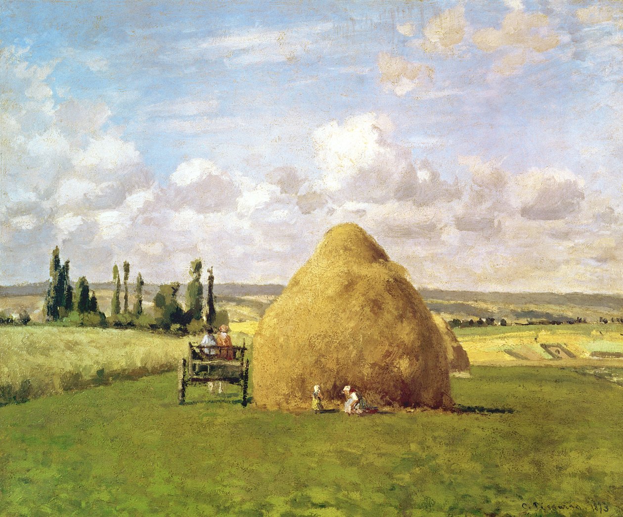 Der Heuhaufen, Pontoise, 1873 von Camille Jacob Pissarro
