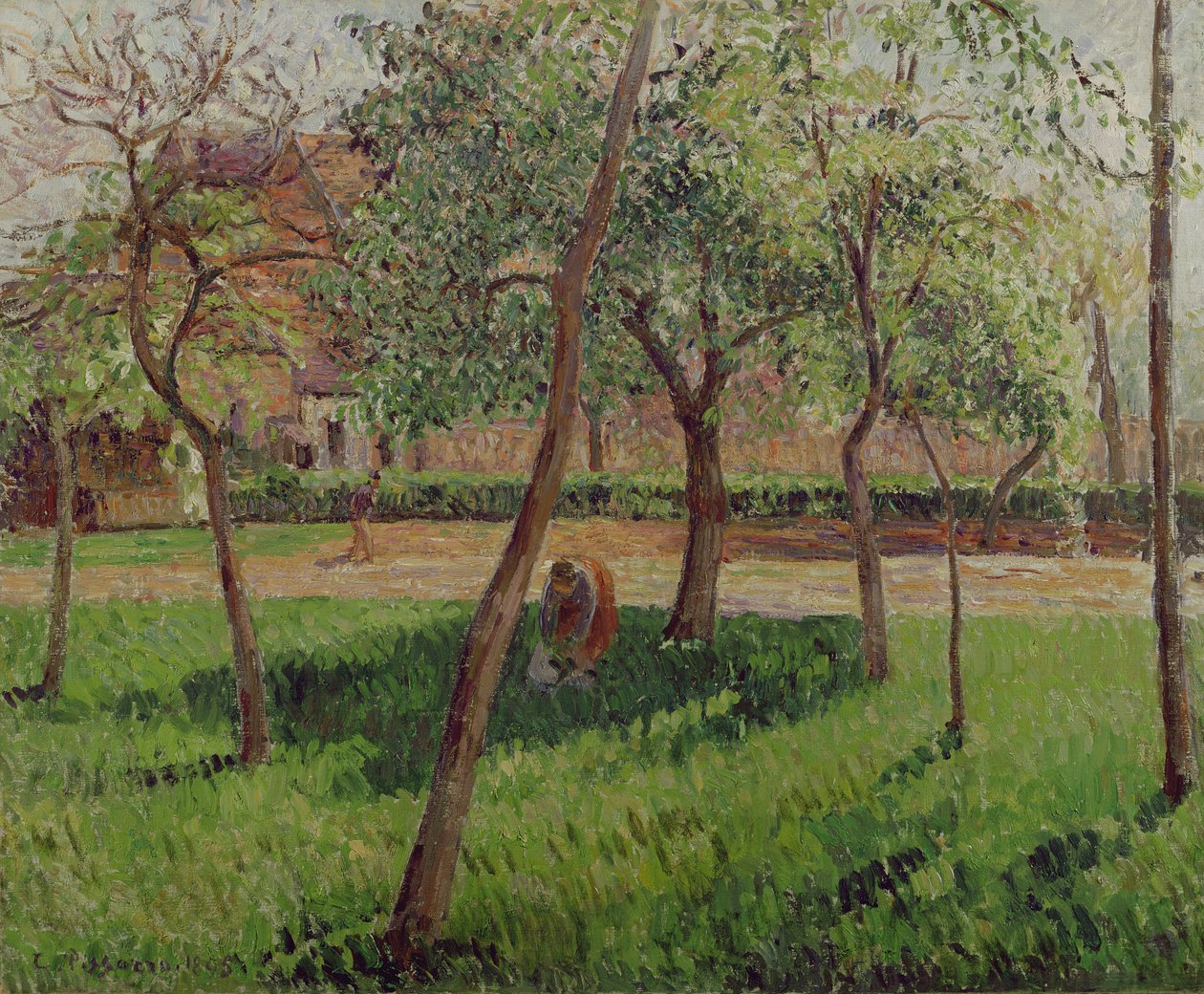 Ummauerter Garten in Eragny, 1895 von Camille Jacob Pissarro