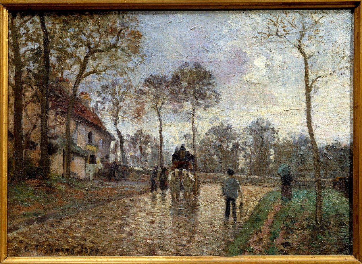 Kutsche, Louveciennes von Camille Jacob Pissarro