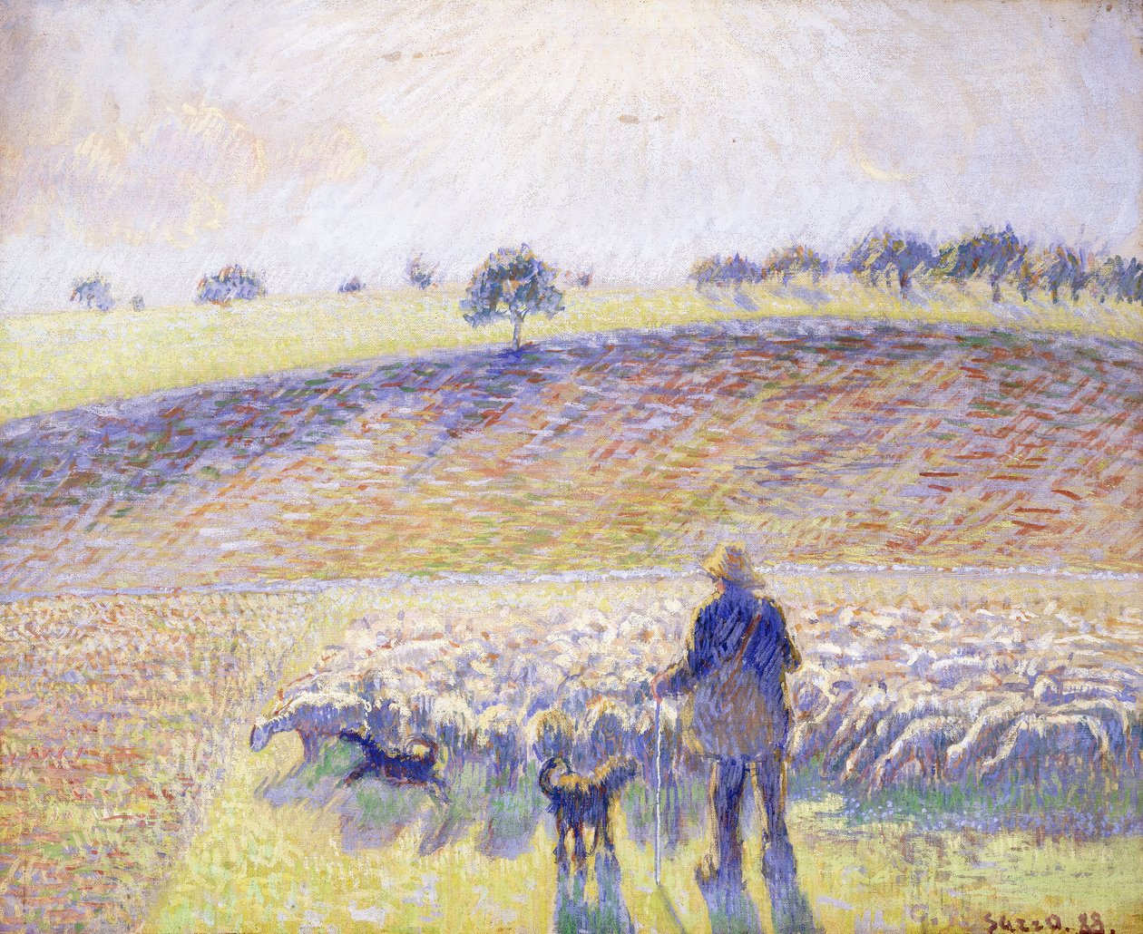 Hirte mit Schafen, 1888 von Camille Jacob Pissarro