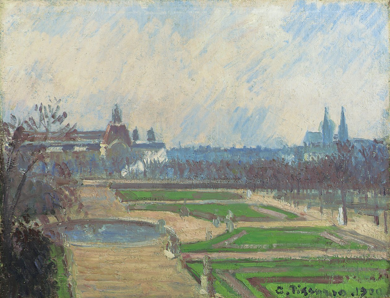 Die Tuilerien und der Louvre, 1900 von Camille Jacob Pissarro