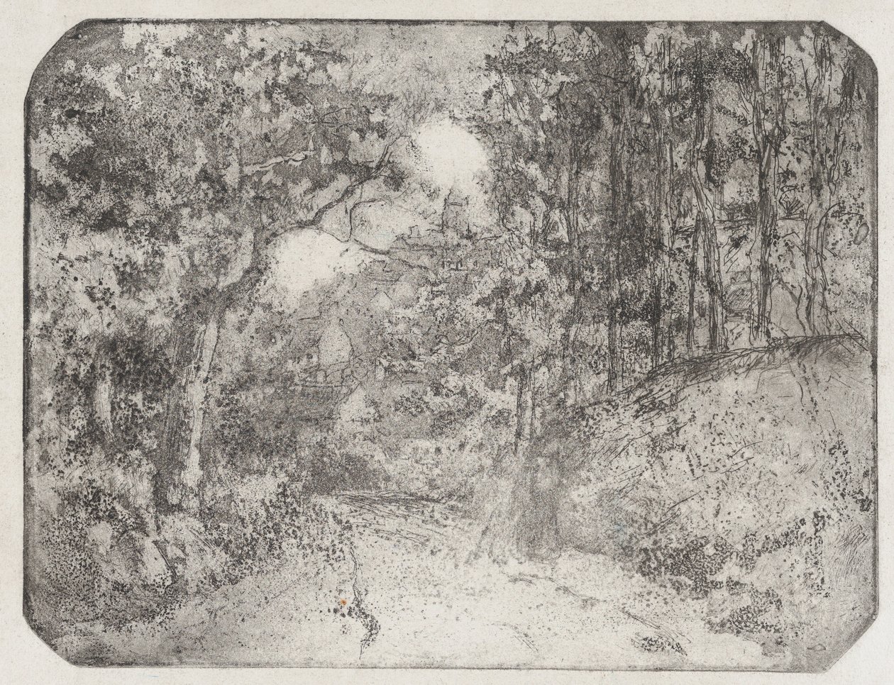 Weg im Wald bei Pontoise von Camille Pissarro
