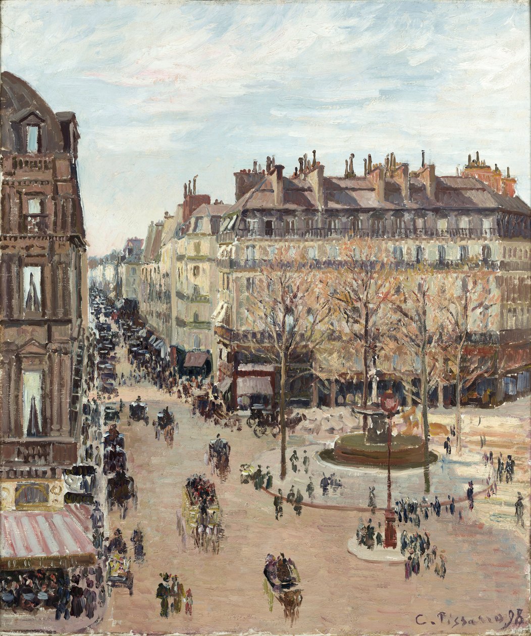 Die Rue Saint-Honoré von Camille Pissarro