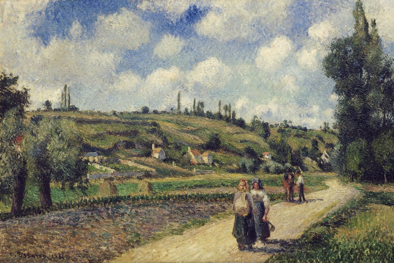Landschaft bei Pontoise, die Auvers Straße, 1881 von Camille Jacob Pissarro