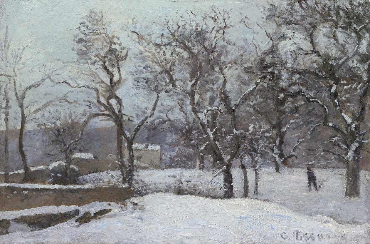 Schnee in Louveciennes, ca. 1870 von Camille Pissarro