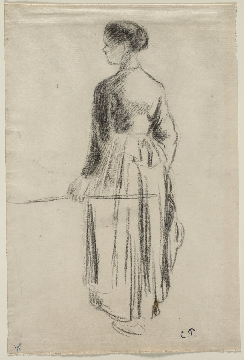 Die Kuhhirtin, Eragny von Camille Pissarro