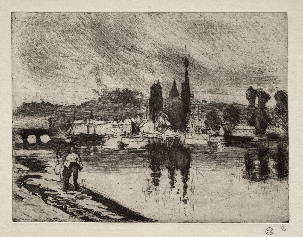 Ansicht von Rouen von Camille Pissarro