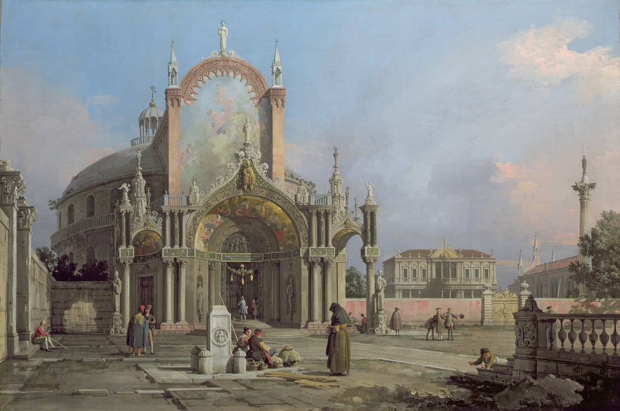 Capriccio einer Kirche, ca. 1750 von Giovanni Antonio Canal