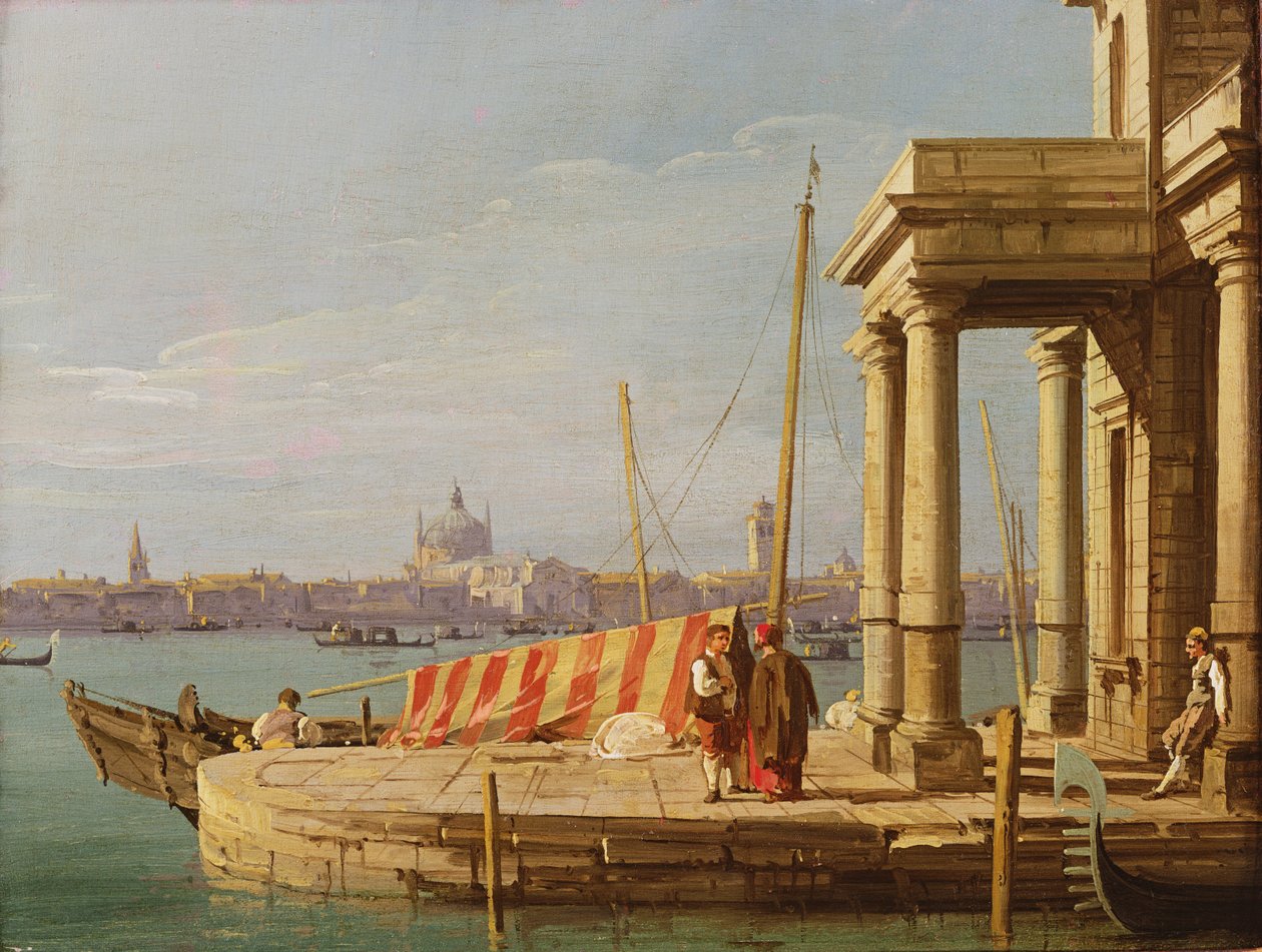 Der Kai der Dogana, Venedig von Giovanni Antonio Canal