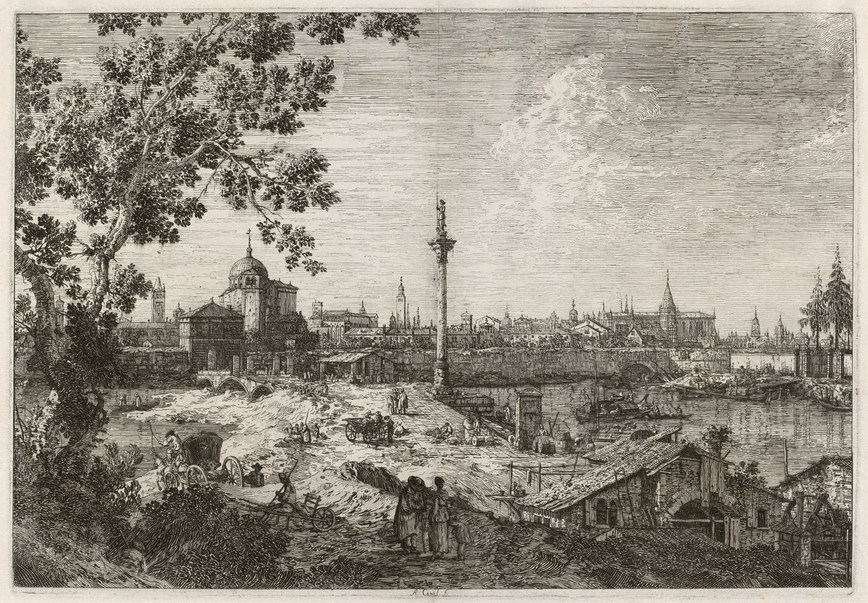 Imaginäre Ansicht von Padua, ca. 1735-1746 von Canaletto