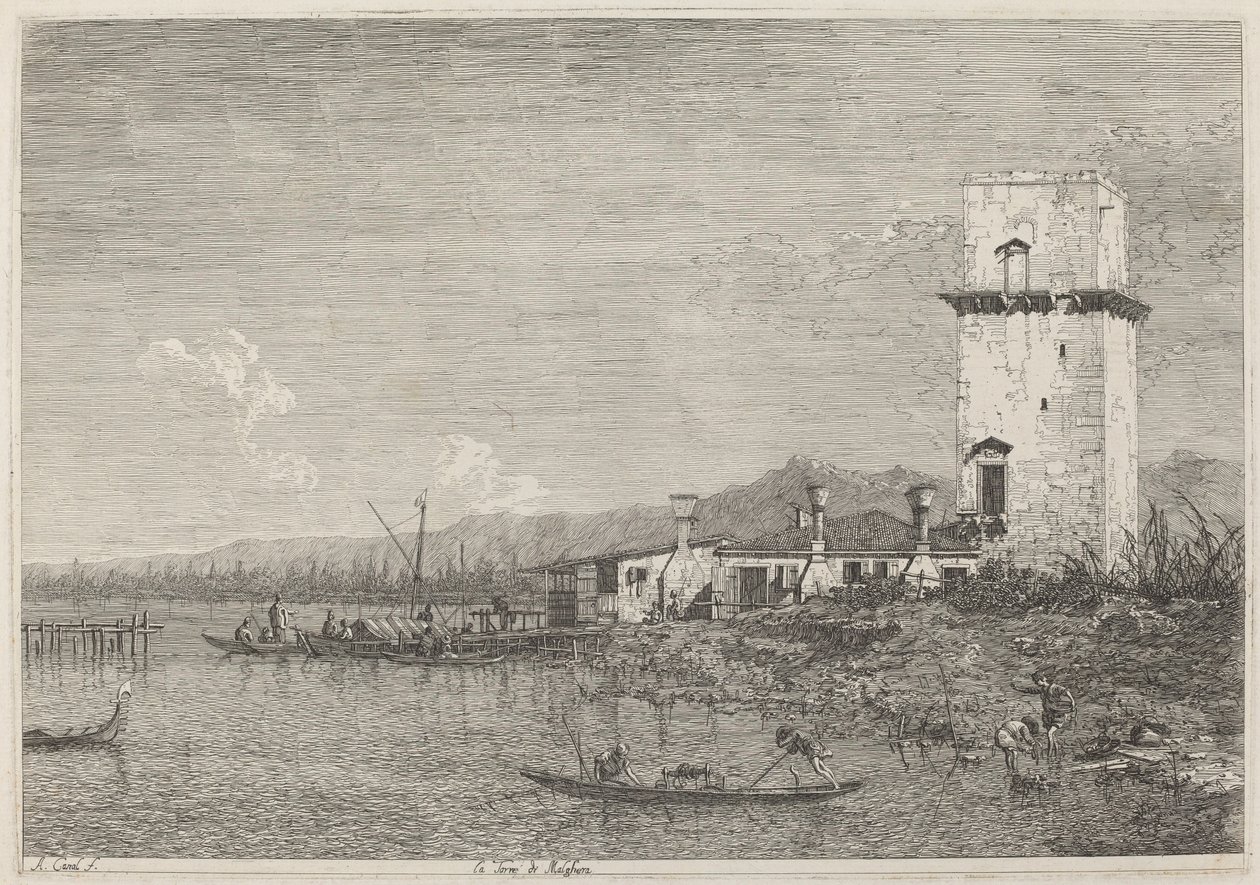 La Torre di Malghera, ca. 1735-1746 von Canaletto