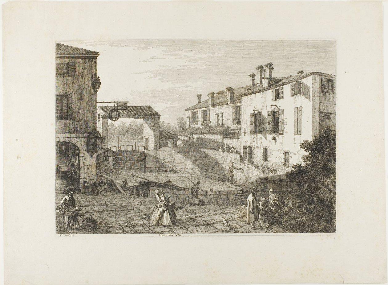 Le Porte Del Dolo, aus Vedute von Canaletto