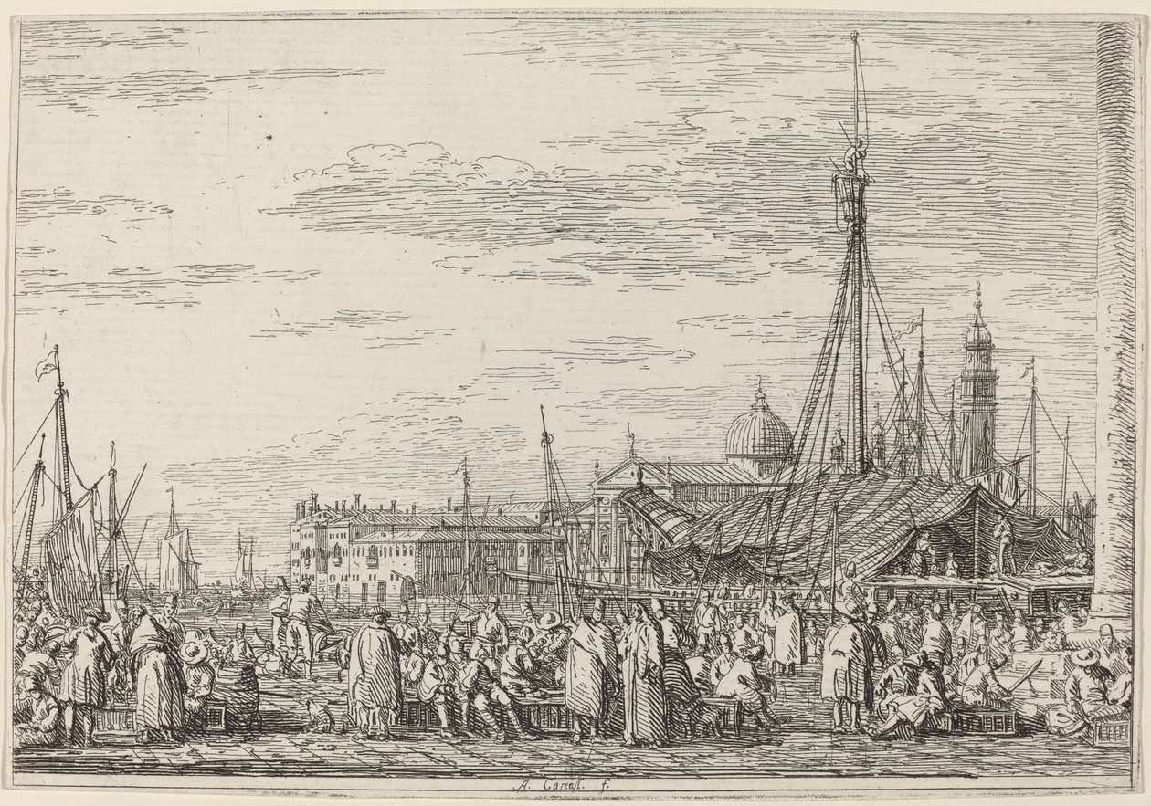 Der Markt auf dem Molo von Canaletto