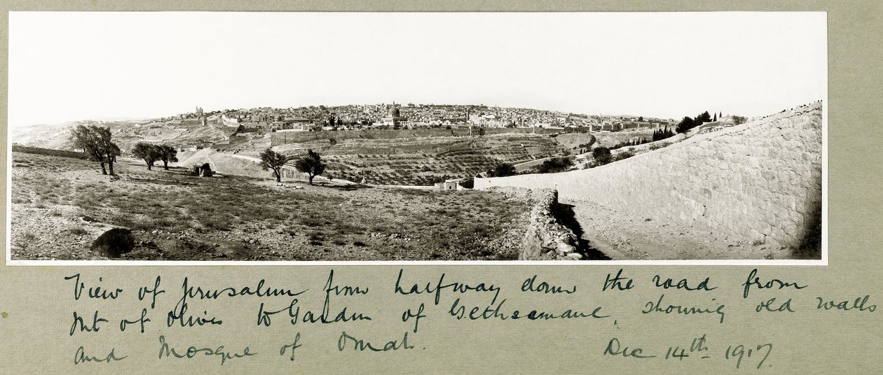 Ansicht von Jerusalem, 14. Dezember 1917 von Capt. Arthur Rhodes