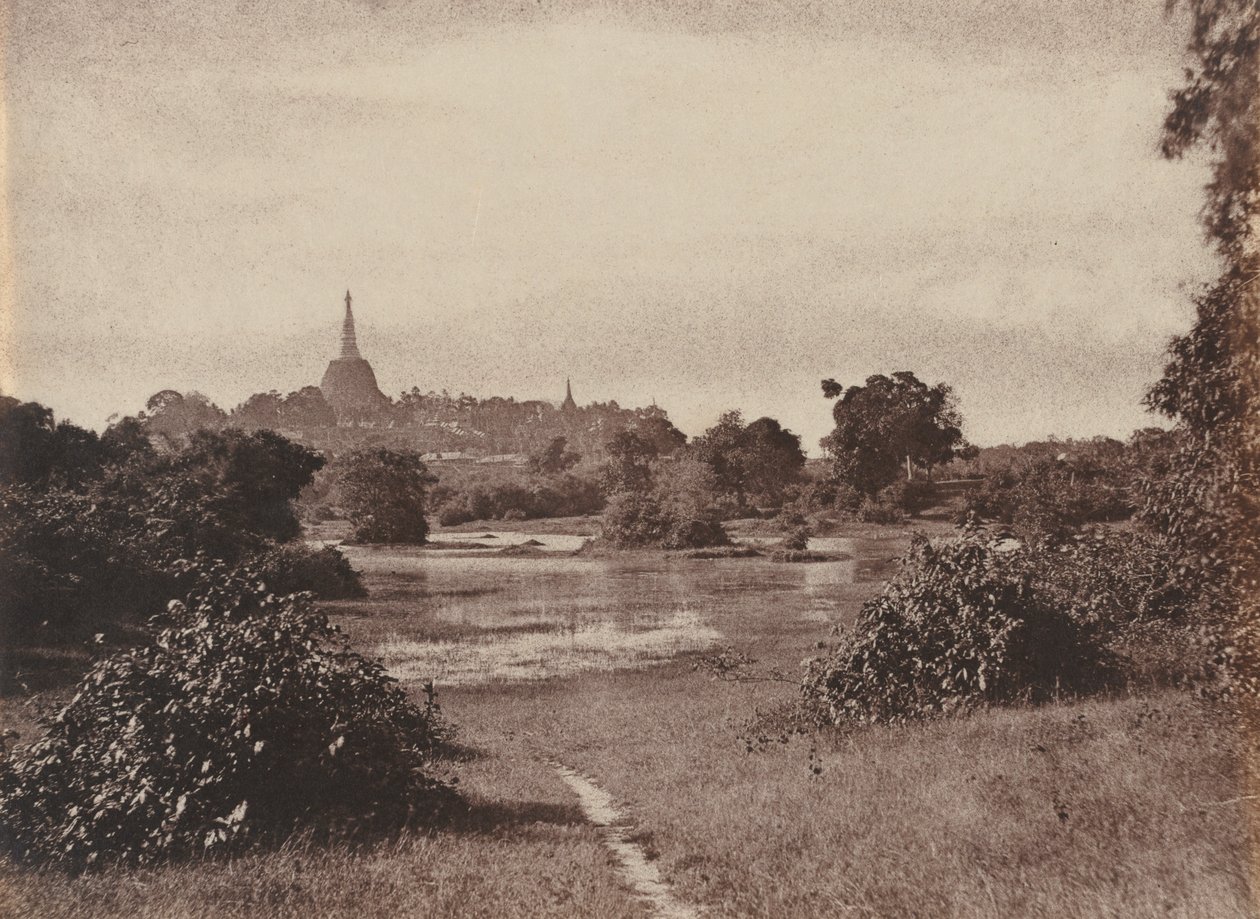 Rangun. Blick in der Nähe des Sees von Captain Linnaeus Tripe