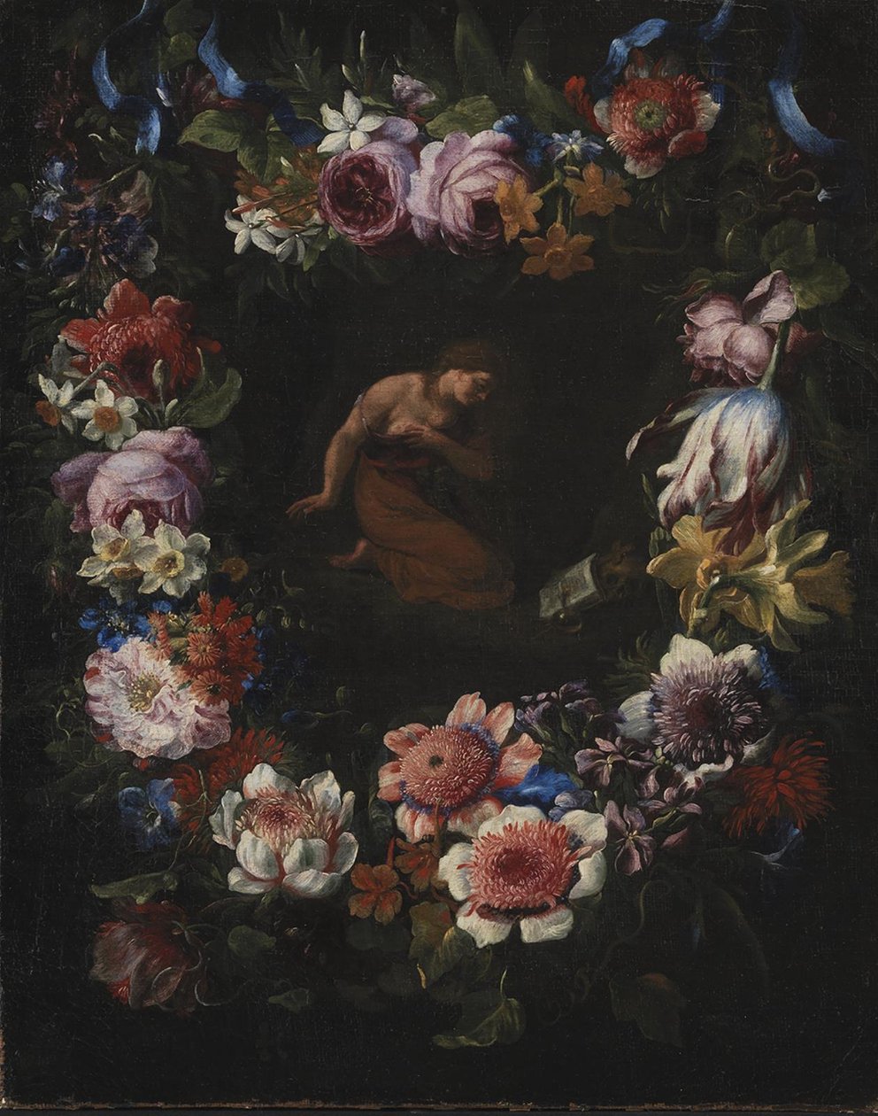 Ein Blumenkranz von Carel de Vogelaer