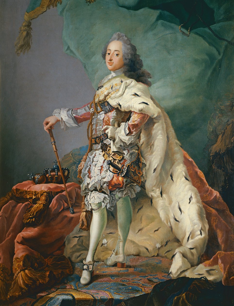 Porträt von Friedrich V., 1749 von Carl Gustaf Pilo