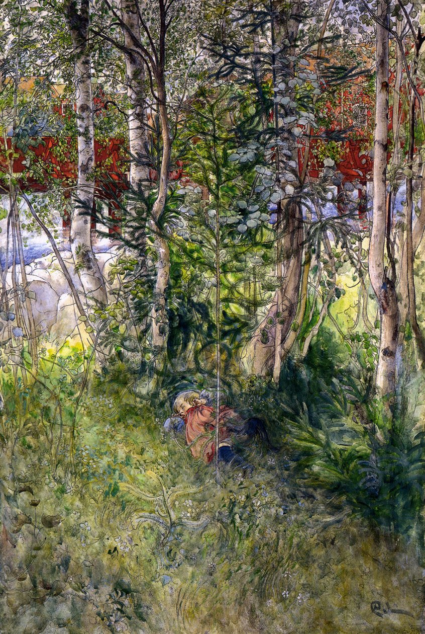 Schläfchen im Grünen von Carl Larsson