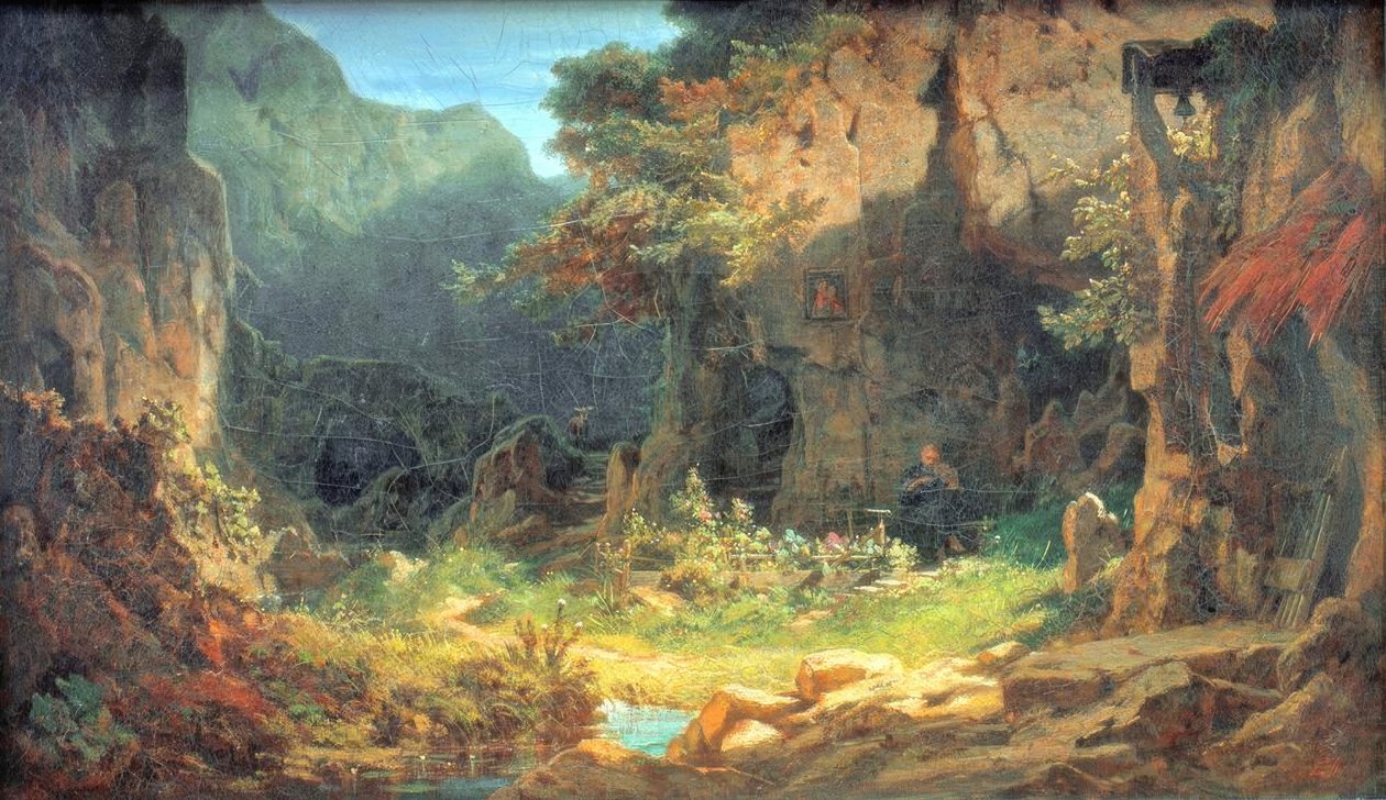 Geigender Einsiedler von Carl Spitzweg