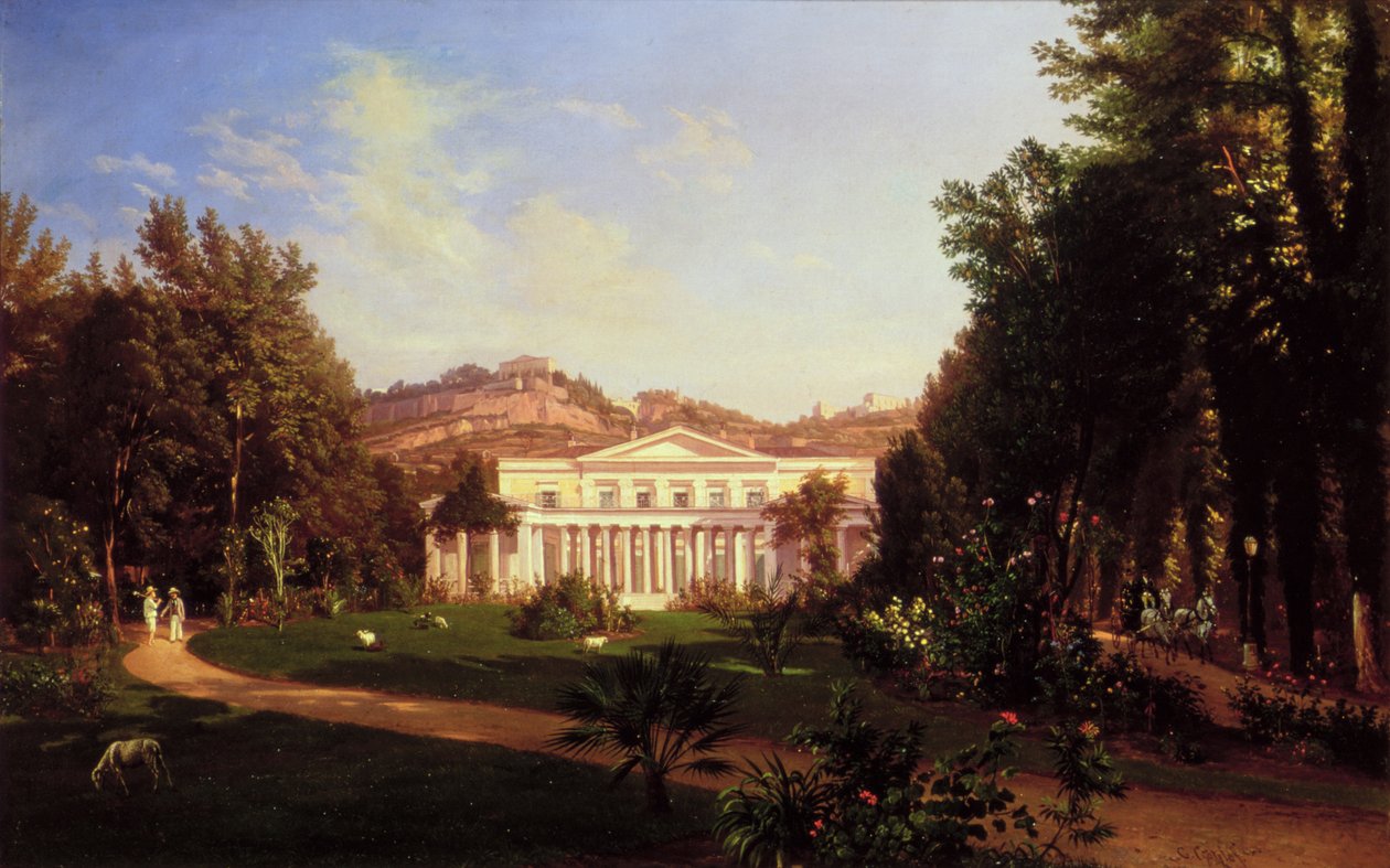 Villa Pignatella, Riviera di Chiaia, Neapel, ca. 1845 von Carl Wilhelm Goetzloff