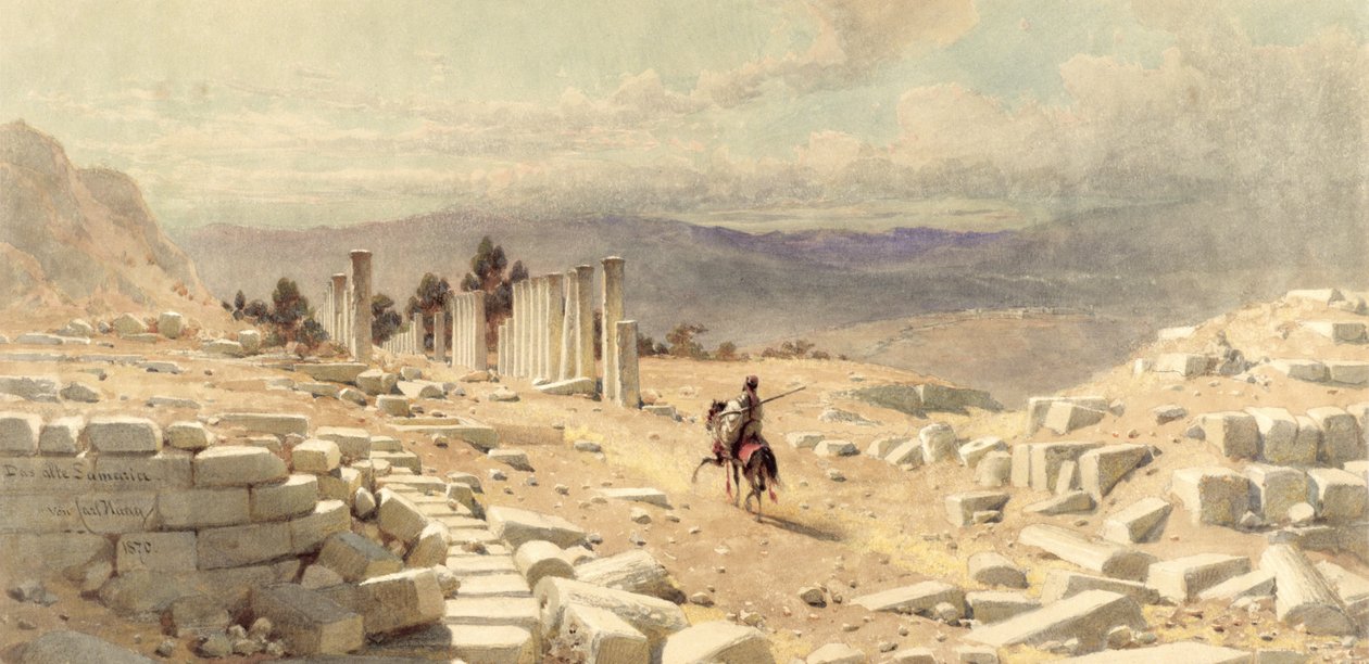 Der Eingang des antiken Samaria, 1870 von Carl Haag