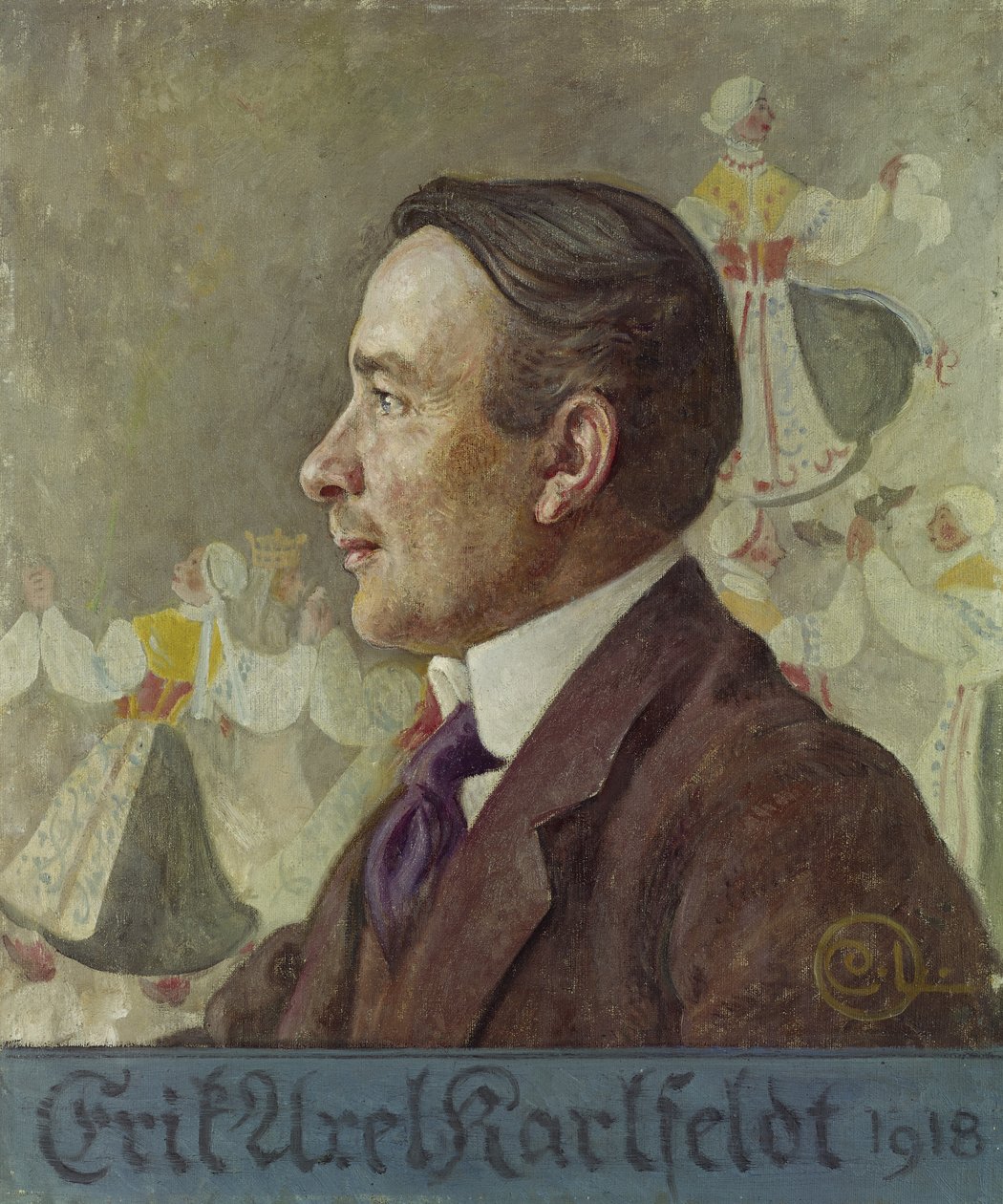 Erik Axel Karlfeldt, 1918 von Carl Larsson