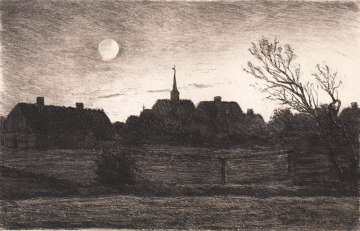 Hornbæk Kirche, Sommerabend von Carl Locher