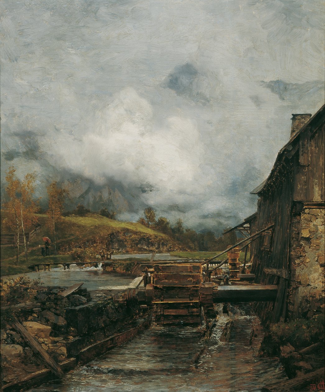 Wassermühle in Goisern (nach Emil Jakob Schindler) von Carl Moll