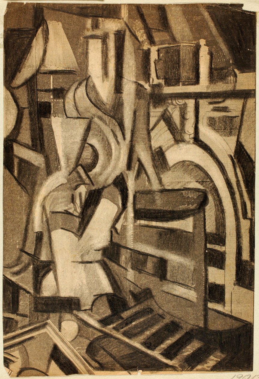 Abstrakt - Sitzende Figur von Carl Newman
