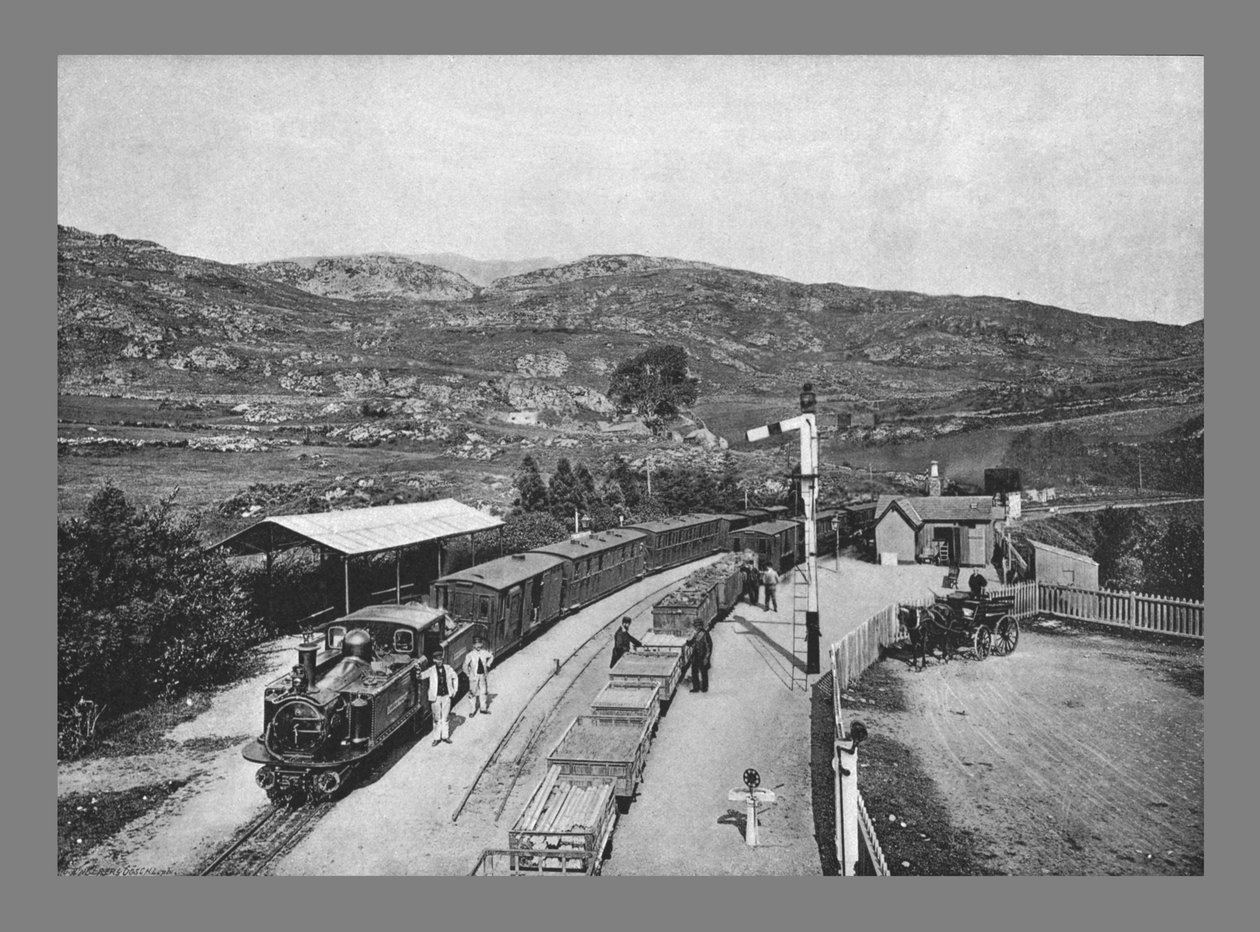 Ffestiniog Eisenbahn: Tan-Y-Bwlch Station, um 1900 von Carl Norman