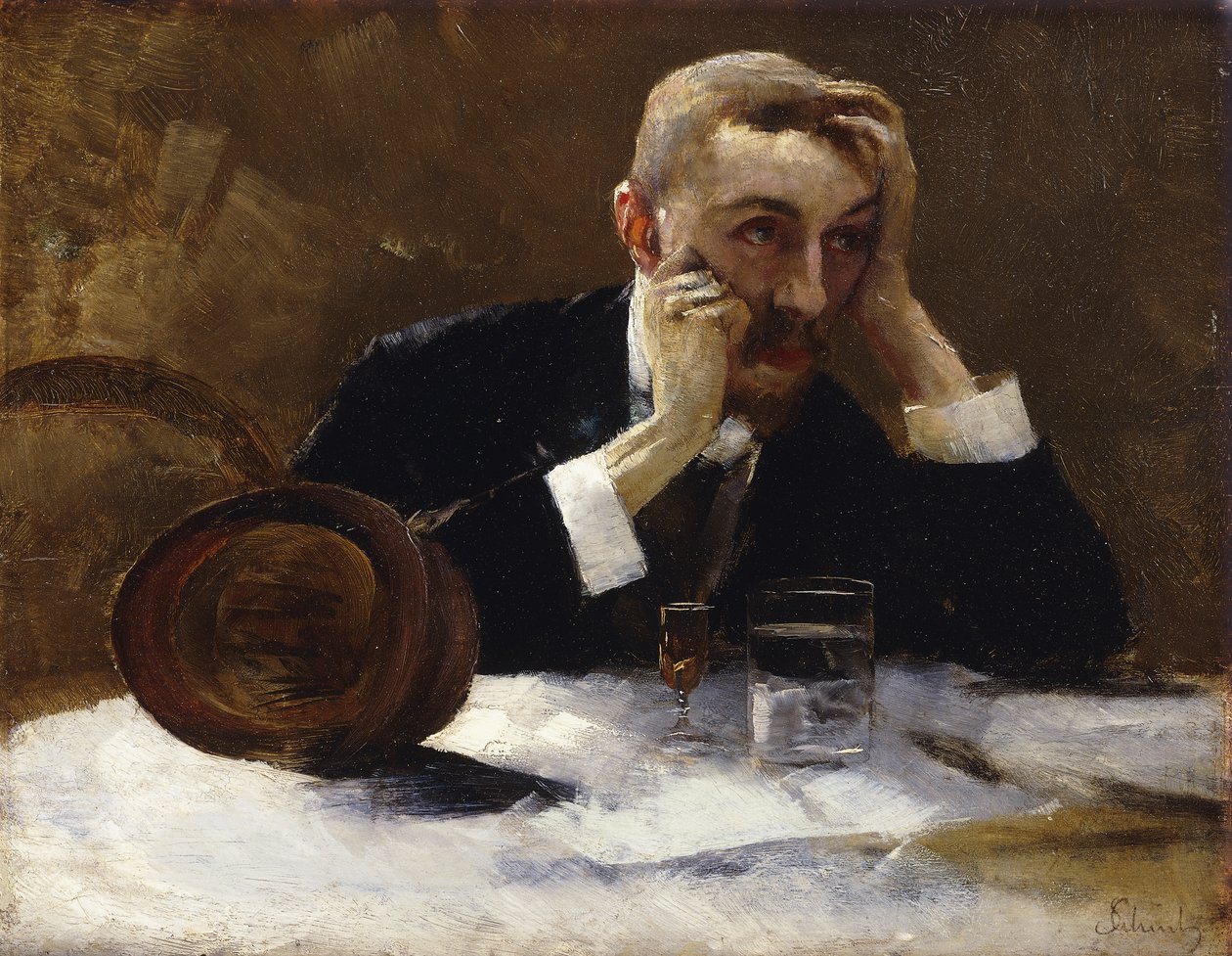 Spätes Selbstbildnis von Carl Schuch