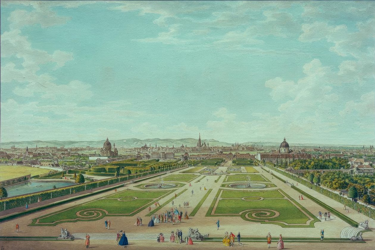 Wien, vom Oberen Belvedere aus gesehen von Carl Schütz