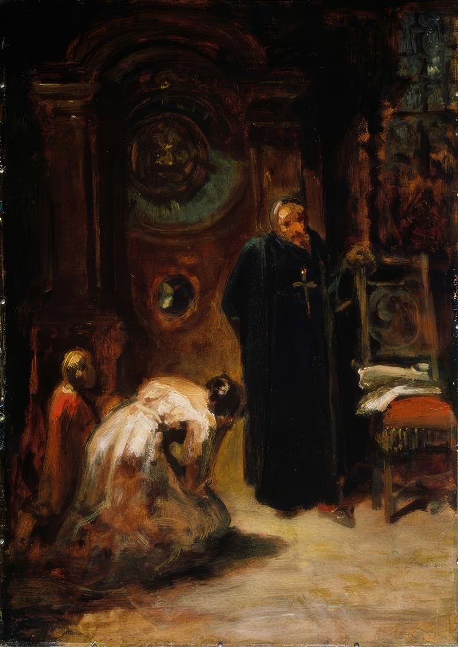 Die Beichte von Carl Spitzweg