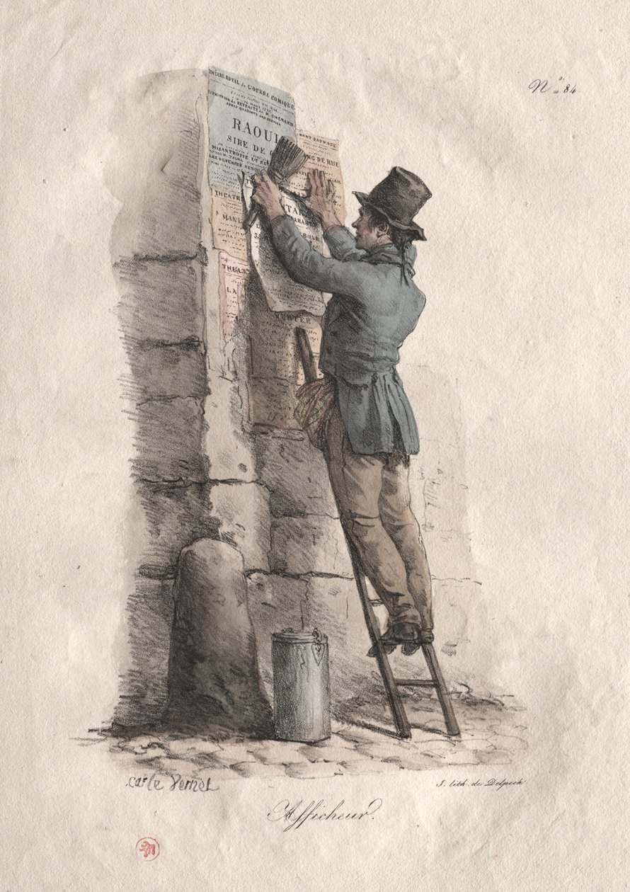 Plakatkleber von Carle Vernet