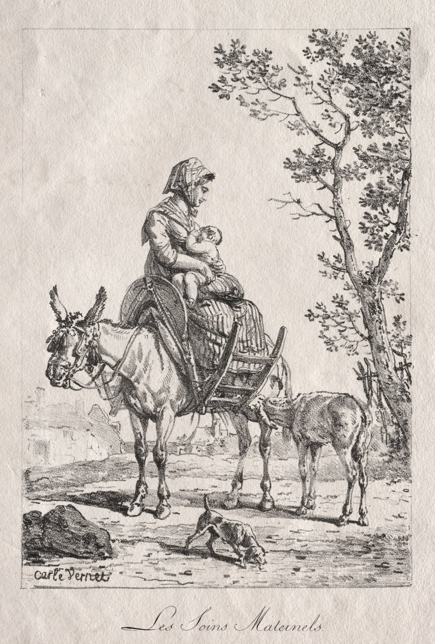 Mütterliche Fürsorge von Carle Vernet
