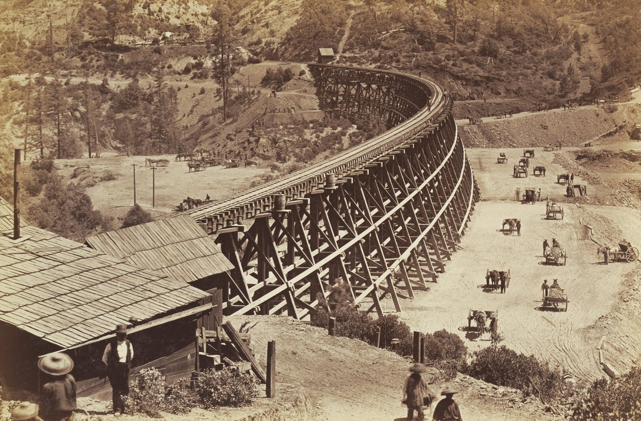 Trestle auf der Central Pacific Railroad von Carleton E. Watkins