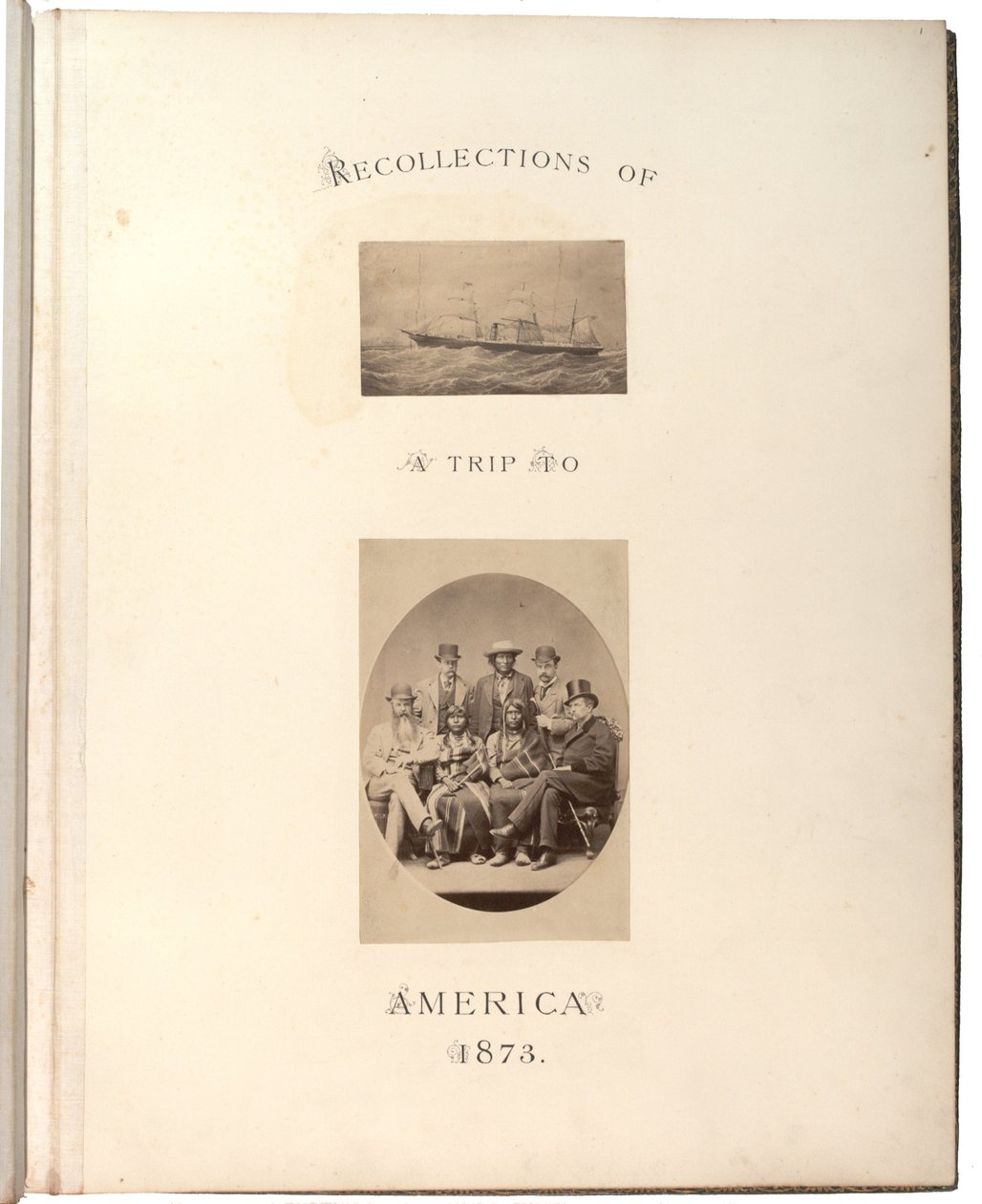 Zwei Fotografien: Fotografie eines Gemäldes eines Dampfschiffs, 1873 von Carleton E. Watkins