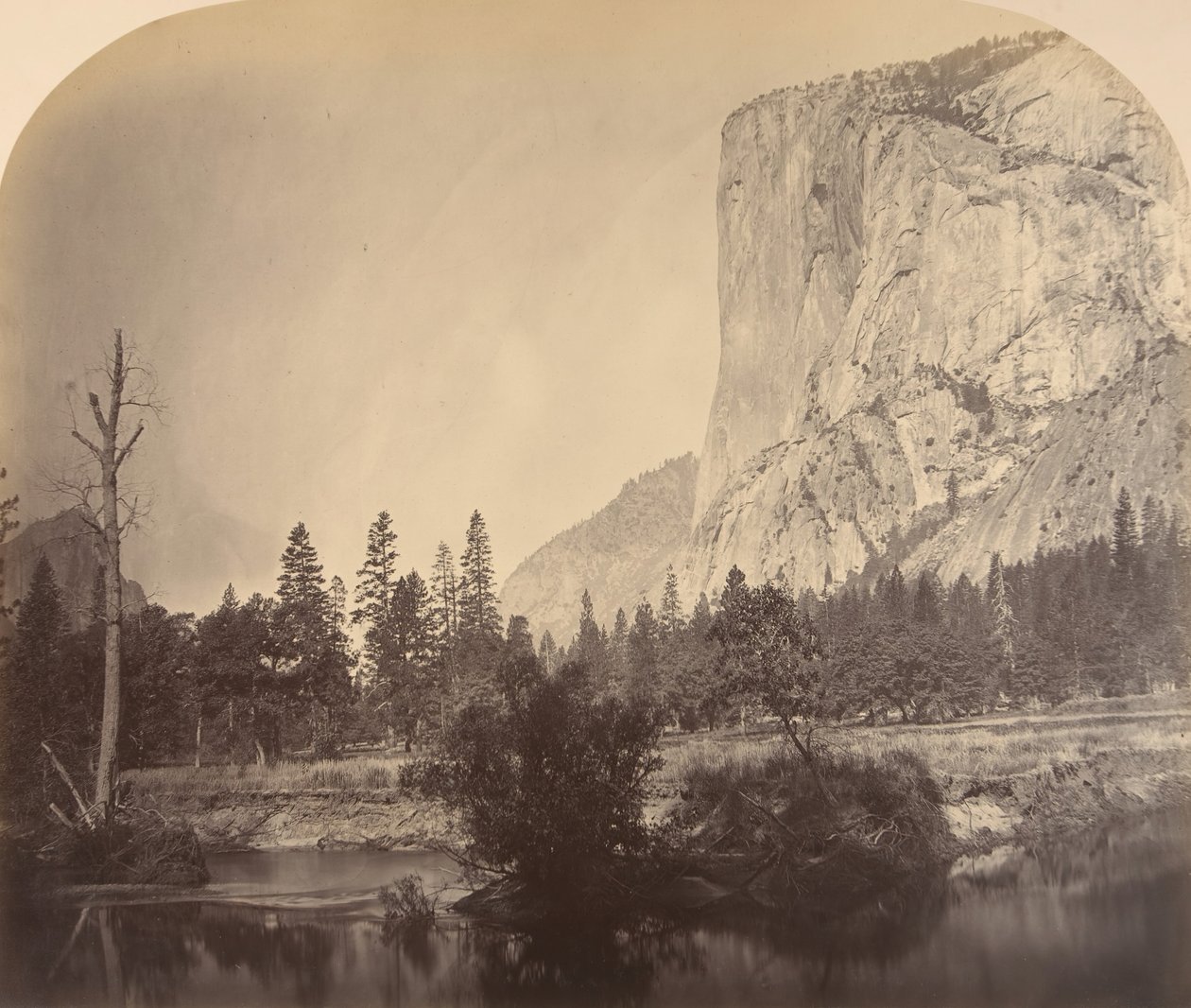 Tutucanula, El Capitan, 4000 Fuß, 1861 von Carleton Emmons Watkins