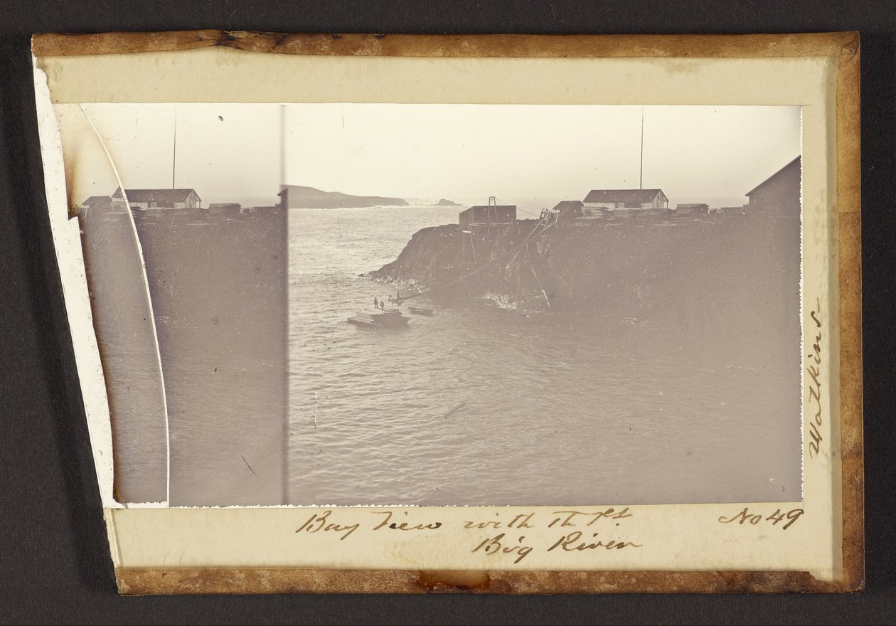Blick auf die Bucht mit dem Pt. Big River von Carleton Watkins