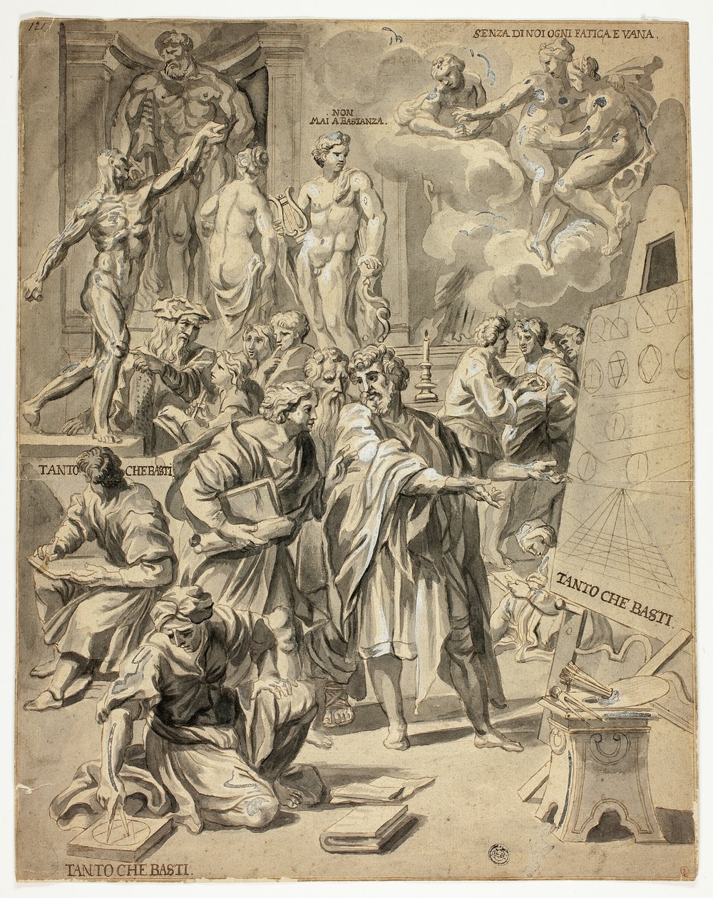 Allegorische Szene im Atelier des Künstlers von Carlo Maratti