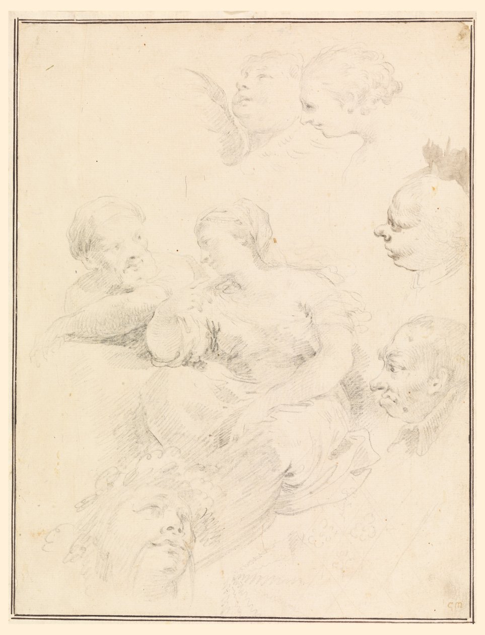 Figurenskizzen von Carlo Marchionni