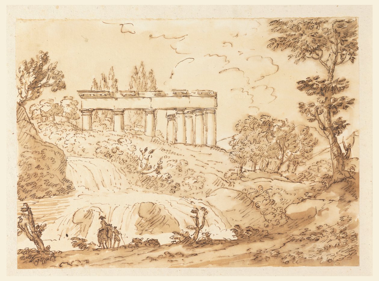 Landschaft mit Tempelruinen von Carlo Marchionni