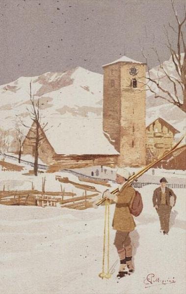 Ansicht von Adelboden, Schweiz von Carlo Pellegrini