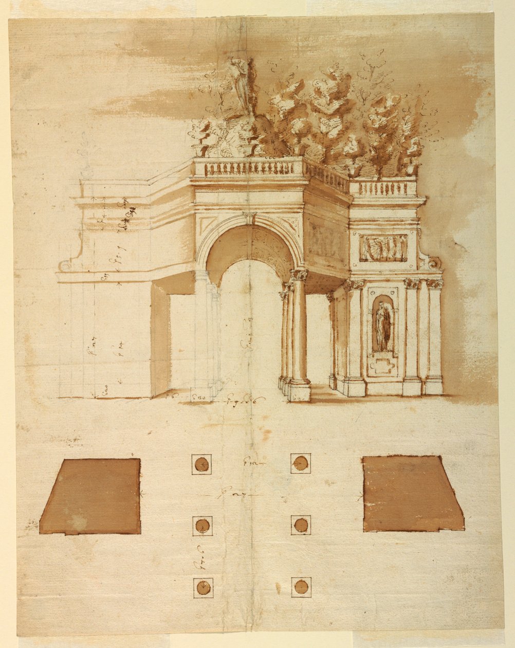 Entwurf für eine Loggia von Carlo Rainaldi