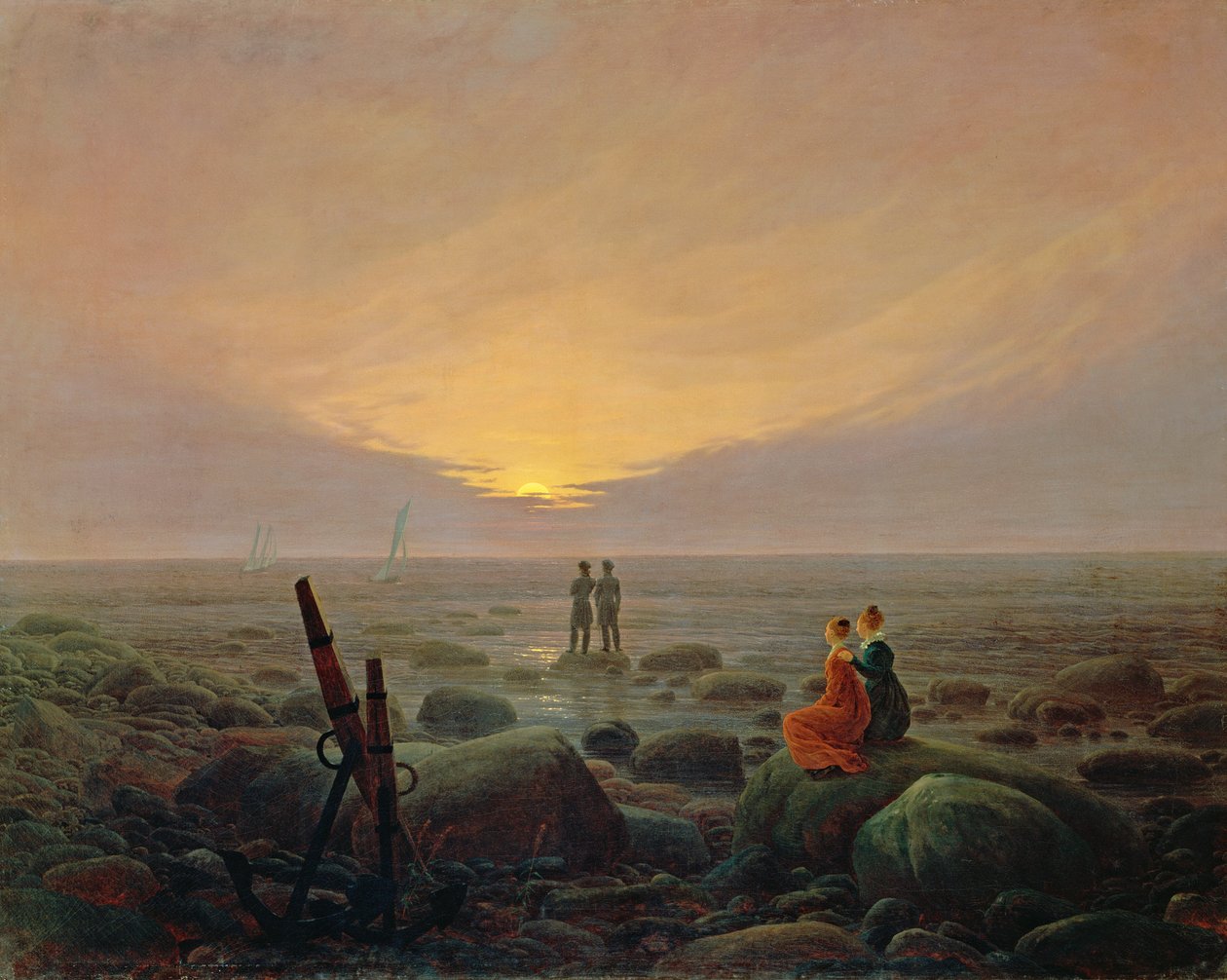 Mondaufgang über dem Meer von Caspar David Friedrich