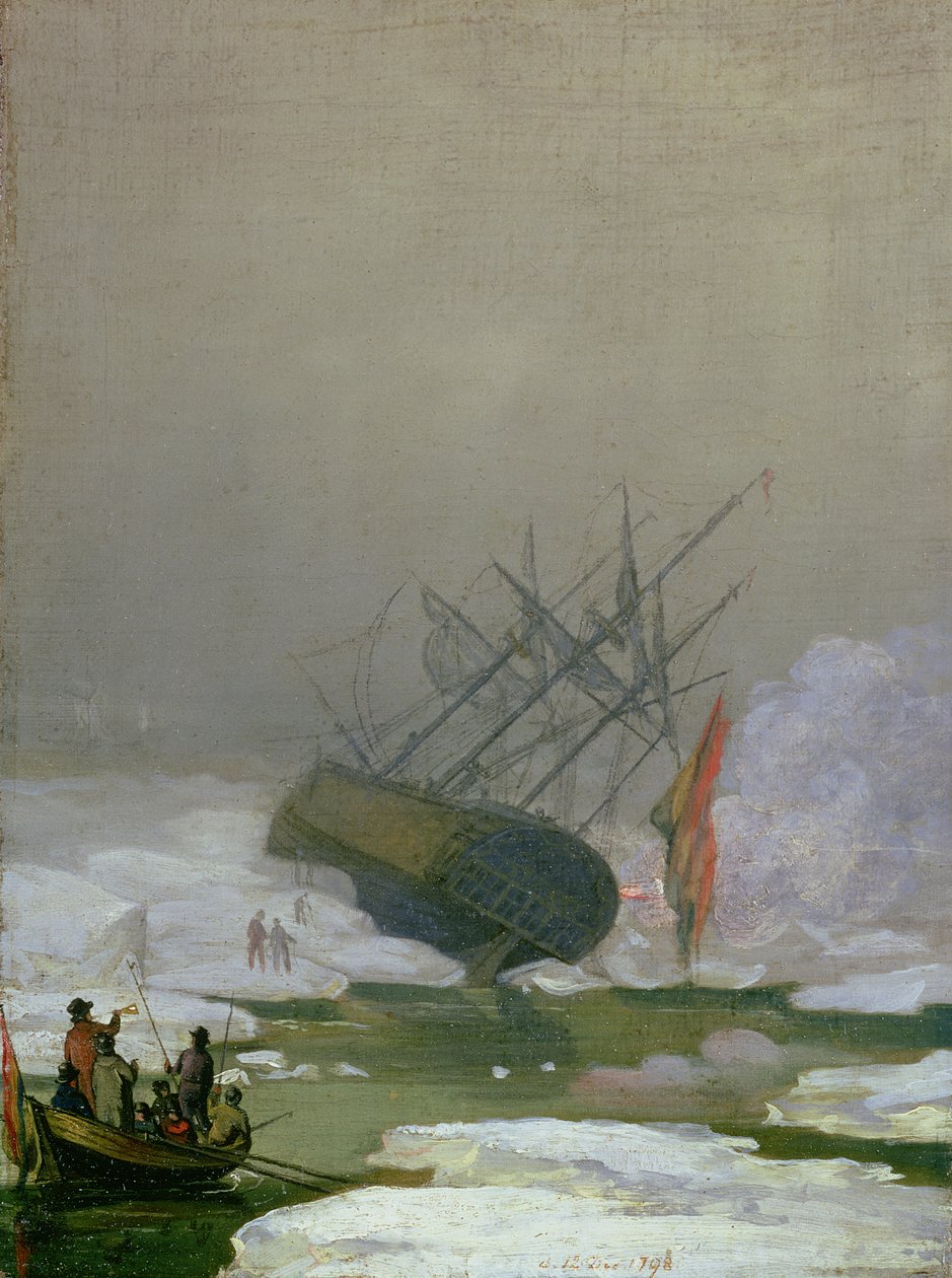 Schiff im Polarmeer, 12. Dezember 1798 von Caspar David Friedrich