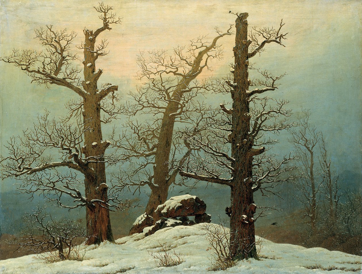 Steinhaufen im Schnee, 1807 von Caspar David Friedrich