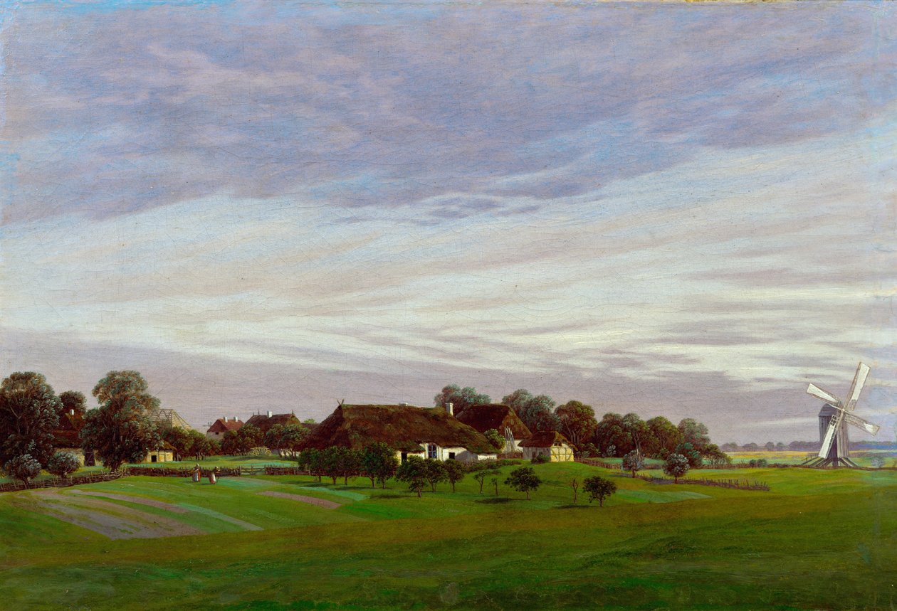 Flaches Land in der Nähe von Greifswald, 1822-1823 von Caspar David Friedrich