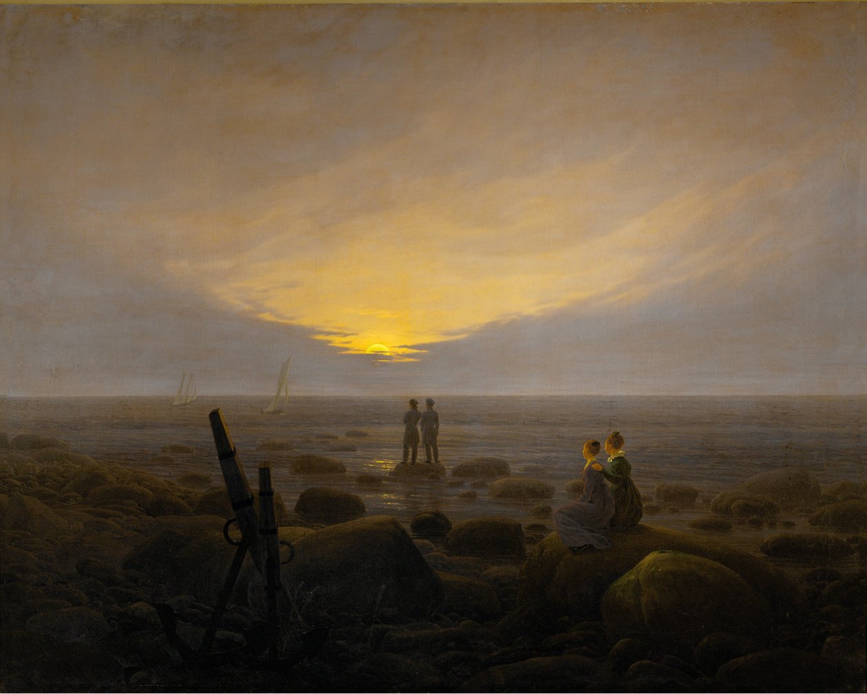 Mondaufgang über dem Meer von Caspar David Friedrich